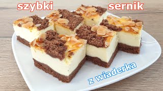 Pyszny wilgotny SERNIK z wiaderka który przygotujesz w 20 minut 👌 prosty przepis na każdą okazję ⭐ [upl. by Wilhide405]