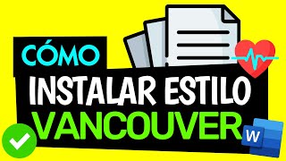 Instalar ESTILO VANCOUVER en WORD 2019 365 2016 2013 2010 👍 [upl. by Eimac]