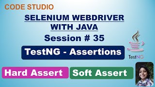 Selenium Webdriver with Java in Hindi 35TestNG Assertion  Practical Demonstration [upl. by Jocelyn]