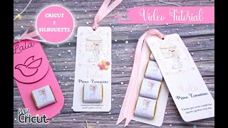 Bomboniere Prima Comunione con cioccolatini personalizzati Tutorial Cricut Maker Joy e Silhouette [upl. by Rakia]