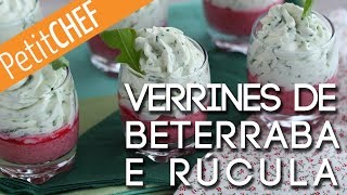 Verrines de beterraba e rúcula  mousse de beterraba e rúcula [upl. by Okechuku527]