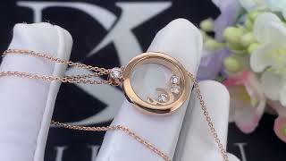 daikun jewelry chopard happy diamonds icons pendant ethical 18k rose gold [upl. by Oknuj]