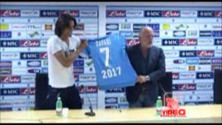 Napoli  Cavani firma il rinnovo clausola da 63 milioni live 010912 [upl. by Heller]