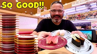 I Tried Sushiro Conveyor Belt Sushi 🍣 1 Sushi In Bangkok [upl. by Anirtak342]