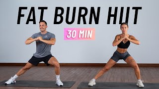 30 MIN FULL BODY CARDIO HIIT Workout For Fat Burn At Home No Equipment [upl. by Enreval]