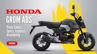 2024 Honda Grom ABS Prices Colors Specs Features Availability [upl. by Eart]