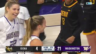 Siena vs Washington  Women Basketball Nov 102024 [upl. by Tybalt651]