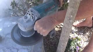 inlaying quarts into the base of a stand that holds a bonsai [upl. by Reema]