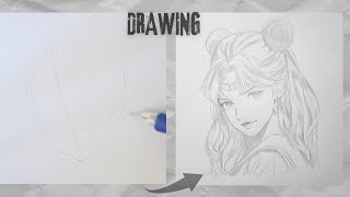 Drawing Usagi Tsukino from Sailor Moon sailormoon drawing art anime fanart kronis [upl. by Nagey]