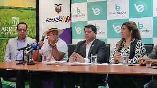 Rueda de prensa y firma de convenio entre BanEcuador y la Corporación de Industriales Arroceros [upl. by Tobin]