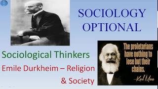 Emile Durkheim Theory of Religion and Society Sociology Optional UPSC CSE [upl. by Cartan]