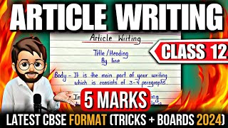 Article Writing Class 10 12 RBSE CBSE board [upl. by Yadroc]