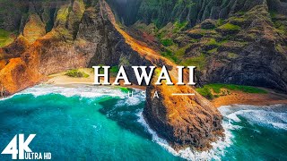 FLYING OVER HAWAII 4K UHD  Relaxing Music Along With Beautiful Nature Videos4K Video Ultra HD [upl. by Dardani]