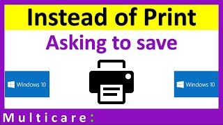 How to fix Printer Asking for Save Instead of Print in windows 10 [upl. by Ahsemo291]