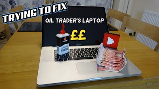 Trying to FIX an OIL TRADERS Apple MacBook 17quot  Common Fault [upl. by Barta]