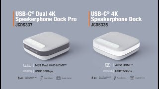 USBC® 4K Speakerphone Docking Stations  JCDS335  JCDS337 [upl. by Sonni]