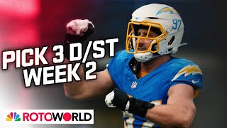 Chargers Jags Steelers lead Defense DST Start Em  Sit Em for Week 2  Rotoworld  NFL on NBC [upl. by Errised965]