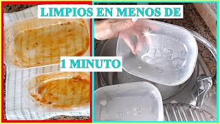 🧼 Como limpiar los TUPPERS de PLÁSTICO Rápido [upl. by Echo]