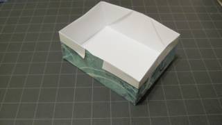 Origami rectangle box from Letter size paper [upl. by Andersen711]