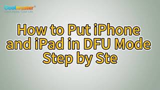 How to Put iPhone and iPad in DFU Mode Step by Step Solved [upl. by Treharne]