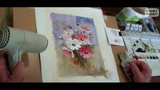 How to paint flowers in watercolor  Painting Lessons 1 [upl. by Valleau42]