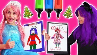 Christmas Three Marker Challenge 🎄 Princess Olivia Vs Malice  Christmas Princesses In Real Life [upl. by Nevs83]