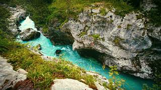 Peaceful Ambience  Mountain Turquoise River Sounds for Sleep 10 Hours 🌊🌿 [upl. by Hamachi857]