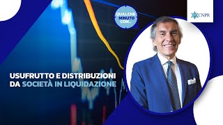 Roberto Cravero  Usufrutto e distribuzioni da società in liquidazione [upl. by Peony694]