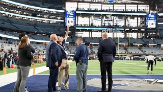 Cowboys close ATampT Stadium roof after piece of metal falls to field ahead of Texans game [upl. by Lorne]