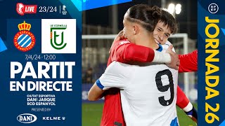 🔴 LIVE  ⚽️ RCD Espanyol 🆚 UE Cornellà  J26  Divisió d’honor juvenil  EspanyolMEDIA [upl. by Anola]