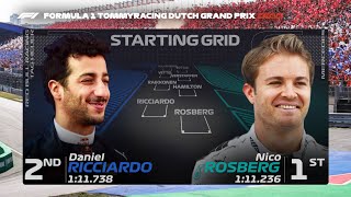 The 2016 Dutch Grand Prix Grid with 2023 graphics Fantasy [upl. by Gilder]