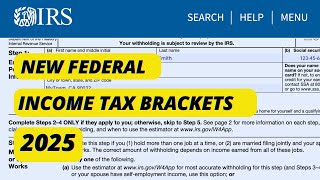 NEW IRS federal Income tax brackets for 2025  Latest IRS Tax Changes [upl. by Apollo]