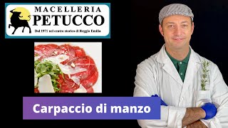 Il carpaccio di manzo Macelleria Petucco [upl. by Anan]