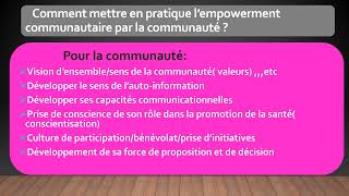 TRES IMPORTANT  EMPOWERMENT COMMUNAUTAIRE  COURS A NE PAS SOUS ESTIMER [upl. by Eidda454]