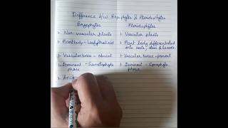 difference between bryophyta and pteridophyta  bryophytes and pteridophytes  class 11 viral [upl. by Waneta]