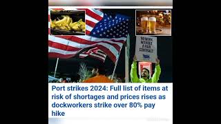 Port stikes 2024 Port crisis as dockworkers from Maine to Texas strike over pay wages [upl. by Enyalaj]