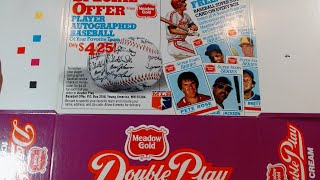 MSA 1986 Meadow Gold Double Play Ice Cream Uncut Carton  1988 Drakes Ring Dings Box George Brett [upl. by Yroggerg]