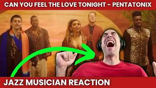 EPIC Build and Release Pentatonix Reaction to Can You Feel The Love Tonight [upl. by Trab]