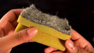 ASMR SPONGE RIPPING  DRY BLEACHED SPONGE RIPPING 🧽 [upl. by Lorri]