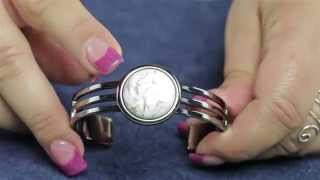 Using Gunmetal Cuff Bracelet with 20mm Cabochon Settings [upl. by Eilrebma]