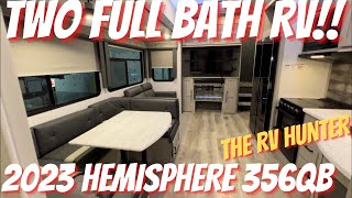 2023 Hemisphere 356QB  Bunk Model RV with TWO FULL BATHS [upl. by Etnoval]