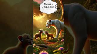 Cat Saves Lions Life Then Lion Returns The Favorcat loin kitten trending ai animation cat [upl. by Westmoreland]