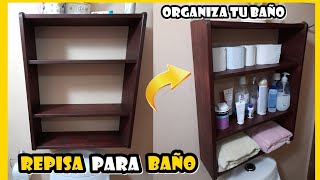 Repisa para Baño de Madera FacilEstante Para Baño [upl. by Colfin911]