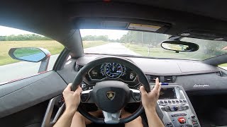 Lamborghini Aventador LP7004 Pirelli Edition Point of View Walkaround and Test Drive [upl. by Bonnibelle]