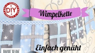 How To I Wimpelketten nähen toll Nähanfänger geeignet I Deko Inspirationen Selbstgemacht [upl. by Eniac]