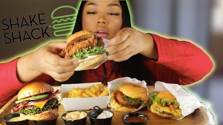 SHAKE SHACK MUKBANG  INSANE MENU ITEMS [upl. by Daniels]