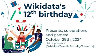 Wikidatas 12th birthday presents demos [upl. by Bondy]