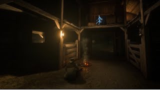 Take shelter from the storm in the stables a charming space of the Wild West  RDR2 ASMR [upl. by Ntsyrk57]