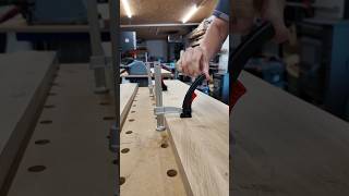 Fastest Workbench Clamp ⏱️woodworking tools youtubecreatorcommunity clamps howto maker [upl. by Nibot440]