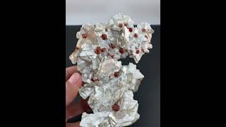 Specimen of Hassonite Garnet Crystals on Muscovite from Pakistan garnet minerals crystals [upl. by Asreht]